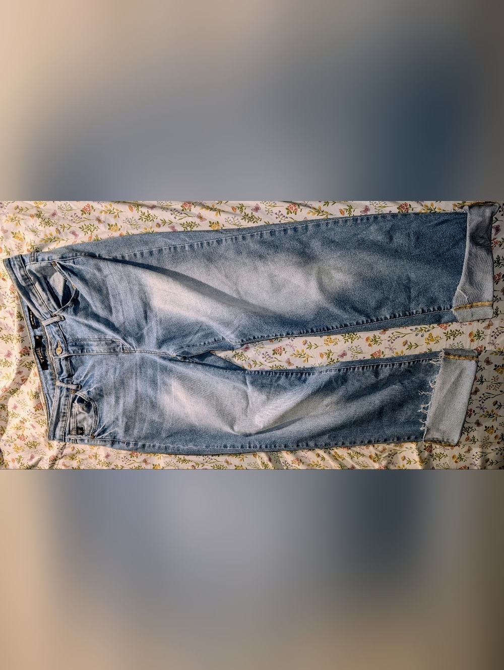 Light Wash Women’s Jeans - Classic Straight Leg Cuff